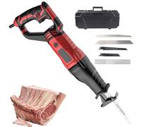 Electric Butcher Saw, 1050W Bone & Meat Cutting Tool, 6 Speed Settings, 180° Rotatable Body, Suitable for Commercial Use