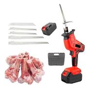 Electric Butcher Saw, Handheld Bone Cutter, Low Vibration, Lightweight (Approx. 2kg), Quick Cutting for Meat, Bones, Wood and PVC, Ideal for Home and Commercial Use