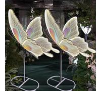 Electric Butterfly Lamp, 3d Wedding Luminous Electric Moving Butterfly Floor Lamp Led, Romantic Elegant Ceiling Decoration, Party Decoration Props,2PCS,106cm