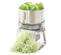 Electric Cabbage Shredder, Commercial Lettuce Chopper, 28.5 cm Feed Inlet, 1-8mm Thickness Adjustment, 100kg/h Output, Easy to Clean, Ideal for Cabbage, Onion, Potato