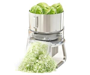Electric Cabbage Shredder, Commercial Lettuce Chopper, 28.5 cm Feed Inlet, 1-8mm Thickness Adjustment, 100kg/h Output, Easy to Clean, Ideal for Cabbage, Onion, Potato