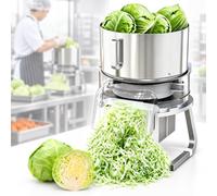 Electric Cabbage Slicer Shredder, Commercial Vegetable Cutter, Adjustable Thickness 0.03” to 0.31”, 11.22” Feed Inlet, 80-100kg/h for Cabbage and Onion