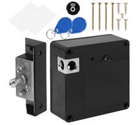 Electric Cabinet Lock Smart Hidden Drawer Lock with RFID Card NFC Child Safety Cupboard Door Locks Invisible DIY RFID Locks for Home Office Furniture Drawer Cabinet Cupboard