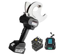 Electric Cable Cutter,18V/4.0 Ah Lithium Battery Ratchet Cutter Pliers, Cordless Hydraulic Cable Cutter, Electric Ratcheting Wire Cutters for Cu/Al Cable and Wire