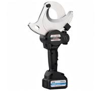 Electric Cable Cutter, Li Battery Ratchet Shear, CuAl Armor Scissors，EC-85M | Alloy Steel Blade for Quick Cutting; Built-in High-Power Pure Copper Motor, 18V/5Ah Dual Batteries, Long Life; Toolbox Incl.