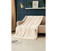 Electric Cable Knit Heated Throw Reversible Blanket Neo Natural 130cm x160cm