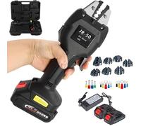 Electric Cable Lug Crimper Pliers, Battery Powered Terminal Crimper Tool with 7 Molds for Pre-Insulated, Tubular, Non-Insulated Connectors