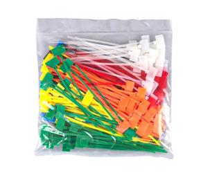 Electric Cable Ties - 250 Pieces 7 Colors Heavy Duty Self Locking Cable Ties | Cable Ties with Wire Tags, for Cable, Data Center, Industrial, Home, Apartment, School, Classroom, Car, Street