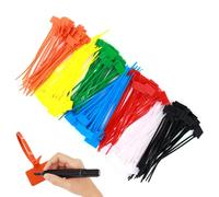 Electric Cable Ties, 250 Pieces Multifunctional Nylon Cable Ties with Wire Tags | for Data Center Industry Home Office School Travel