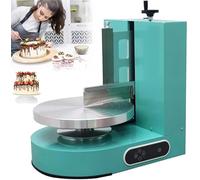 Electric Cake Cream Spreading Coating Filling Machine Automatic Cake Bread Cream Spreader Smoothing Machine,4-12inch Baking Birthday Cake Decoration Tools Electrical Rotating Adjustable (Green)