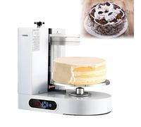 Electric Cake Cream Spreading Machine,Cakes Decorating Cream Coating Machine Turntable,304 Stainless Steel Spatula,with LED Display for Cake Shops, 200W White