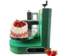 Electric Cake Decorating Machine with Automatic Turntable, 60-320 RPM, Includes Graduated Scrapers for Smoothing and Frosting Cakes