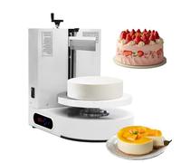 Electric Cake Decorator, Cake Bread Spreader Machine for 4-12inch Cakes, Automatic Frosting Turntable with Graduated Scraper, 60-320RPM, for Dessert Shops Food Shops Households(White)
