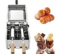 Electric Cake Pop Roller Machine, Chimney Bread Grill Maker, Includes 2 Stainless Steel Rods, 0-300℃ Temperature Control for Home and Restaurant Use