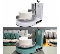 Electric Cake Smoothing Machine, Automatic 4-12 Inch Cake Frosting and Cream Coating Equipment with 200W Copper Motor for Bakery and Dessert Shop Green