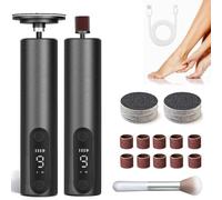 Electric Callus Remover, 2 in 1 Electric Callus Remover, 9 Adjustable Speed with LED Display, Professional Pedicure Tool for Dead and Cracked Skin