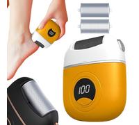Electric Callus Remover, Callus Removal Foot, Pedicure Set, Foot Care Electric, Callus Removal with 2 Foot Rollers, Liquid Crystal Display, Work Light, Rechargeable (Orange)