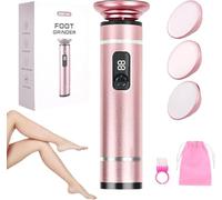 Electric Callus Remover, Wireless Foot File with 4 Nano Glass Attachments & LED Display, 6 Levels Pedicure Device, Rechargeable for Cracked Heels & Calluses, Home & On the Go