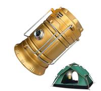 Electric Camping Lantern Solar Powered Rechargeable Lantern, Foldable LED Campings Flashlight, Charging (USB + Solar), Portable Outdoor Light for Hiking, Camping, and Power Outages