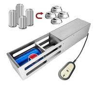 Electric Can Crusher For recycling 12 oz and 16 oz aluminium metal cans crusher Heavy duty crusher for recycling aluminium soda, soda beer, coke cans and plastic water bottles silver