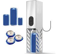 Electric Can Crusher, Heavy Duty Aluminum Can Recycling for 12oz to 16oz Seltzer, Cola, Beer Cans and Bottles - Wall Mounted Trash Compactor