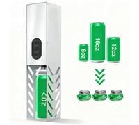 Electric Can Crusher - Wall Mounted, Quiet Automatic Operation, Eco-Friendly, Space-Saving Design, Fits 8oz to 16oz Cans and PET Bottles for Home, Office, Restaurant, Garage