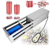 Electric Can Crusher with Storage Compartment - Recycles 200~550ml Cans and Plastic Bottles, Saves Space and Reduces Waste