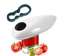 Electric Can Opener, Battery Operated Handheld Can Opener Smooth Edge with Bottle Opener, One Touch Switch, Safe Smooth No Sharp Edges for Arthritis Hands and Kitchen, Suit for Almost Size Can