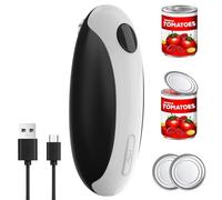 Electric Can Opener, Can Opener Electric Fits All Can Sizes, One Touch USB Rechargeable Electric Can Opener for Kitchen and Seniors with Arthritis, Chef, Automatic Can Opener, Portable Kitchen Gadgets