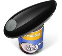 Electric Can Opener, Electric Tin Opener Hand Free, Can Openers 360° One Button Automatically Open Any Size Cans, Safe, Kitchen Best Choice-Powerful, Safe & Easy for Housewives and Cooks Black