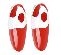 Electric Can Opener, Electric Tin Opener Hand Free,One Touch Electric Can Opener with Smooth Edges and Safe to Use, Automatic Can Opener, Magnetic Lid Removal, Batteries Not Included (2 PCS)