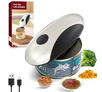 Electric Can Opener, Electric Tin Opener Hand Free Rechargeable, Can Openers 360° One Button Automatically Open Any Size Cans, Safe, Easy and Reliable, Kitchen Best Choice, for Arthritis Hands