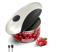 Electric Can Opener, Electric Tin Opener Hand Free Rechargeable, Can Openers 360° One Button Automatically Open Any Size Cans, Safe, Reliable and Easy, Kitchen Best Choice