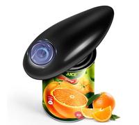 Electric Can Opener, One Touch Button Automatic Can Opener No Sharp Edges and Without Hurting Hands, Electric Tin Openers for Arthritic Hands and Can Be Easily Opened for Kitchen(Black)