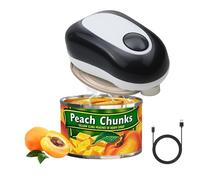 Electric Can Opener One Touch Button Automatic Can Opener with Smooth Edge and Without Hurting Hands Safe to Use Kitchen Gadgets for Arthritic Hands Cooks Housewives Seniors(Batteries Not Included)