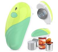 Electric Can Opener, Rechargeable and USB Cable Automatic Can Opener with One-Touch Operation,Safe for All Can Sizes Kitchen Gadget Can Openers for Seniors, Arthritis and Mum (Green)