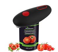 Electric Can Opener Safe One-Touch Operation Tin Opener for Arthritis, Smooth Edge Automatic Can Opener Battery Powered, Portable Electric Tin Opener for Kitchen Restaurant(Black)