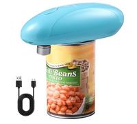 Electric Can Opener,Upgraded One Touch Tin Openers for Arthritis Hands,Smooth Edge Cutting,USB Type-C Charging,Built-in Lid Lifter,Tin Opener Electric Rechargeable (Blue)