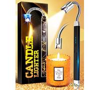 Electric Candle Lighter Gifts for Women, USB C Long Lighter with LED Flashlight Rechargeable Plasma Arc Lighter Long Reach, Wife Sister Ladies Gifts Xmas Presents Christmas Stocking Fillers Women