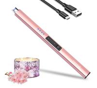 Electric Candle Lighter Rechargeable Lighters - Stocking Fillers for Women USB Rechargeable Plasma Arc Lighters for Candle (Rose Gold)