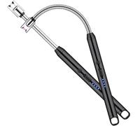 Electric Candle Lighter Rechargeable USB, WindProof Flameless, 2 Pcs Long Reach Plasma Arc Lighter for Scented Candles, BBQ, Stove, Camping