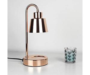 Electric Candle Warmer Lamp, Modern Office Wax Melter, Candle Melting Light for Scented Candles with 2 Bulbs for Bedroom, Elegant Decor (Gold/220V)
