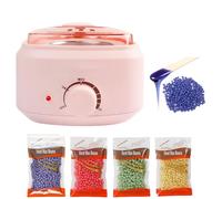 Electric Candle Wax Melting Pot, Wax Melting Machine, 500 Ml Large Capacity Hair Removal Wax, Led Display Screen Accurately Controls Beeswax Temperature, for Adults Beginners pink