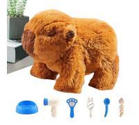 Electric Capybara - 5.91 Inch Kids Toy | Plush Hopping Animal - Realistic Battery Operated Interactive Pet with ABS Base, inspiring soothing pretend play for preschoolers in the bedroom.