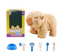 Electric Capybara - 5.91 Inch Kids Toy | Plush Hopping Animal - Realistic Battery Operated Interactive Pet with ABS Base, inspiring soothing pretend play for preschoolers in the bedroom.