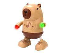 Electric Capybara Toy - Dancing Plush Animal, Musical Light-Up Toy | Vibrating Body Movement, Sound-Activated Capybara, Glowing Cartoon Companion, Fun Interactive Gift for Christmas, Kids Parties