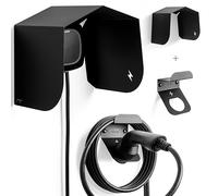 Electric Car Charger Cover, Roof, Protector, Canopy, Accessory, Tent, Protection Kit, Shelter, Awning, Structure, Shed, Stand (Black Roof + EV Connector Bracket)