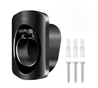 Electric Car Charger Wall Mount Bracket with Locking Cable Tray Black