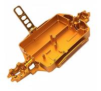 Electric Car Chassis Frame RC Car Chassis Bottom Plate Frame Replacement Part Aluminum Alloy CNC Machined Rigid Foundation Heat Control Suitable for beginner setup maintenance, Gold