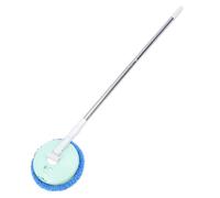 Electric Car Cleaning Brush, Telescopic Handle Cordless Cleaning Brush Scrubber Automatic Rotating Car Wash Brush Mop Cleaning Tool for Home Car Glass Tile Floor (Green)
